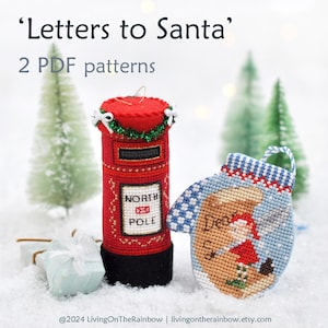 Letras navideñas en punto de cruz. Patrón de punto de cruz navideño. Adorno navideño en punto de cruz. Punto de cruz 3D. Adorno en punto de cruz PDF