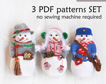 Snowman Cross Stitch Pattern. Christmas Cross Stitch. 3d Cross Stitch Pattern. Cross Stitch Christmas Ornament. Snowmen Cross Stitch Pattern