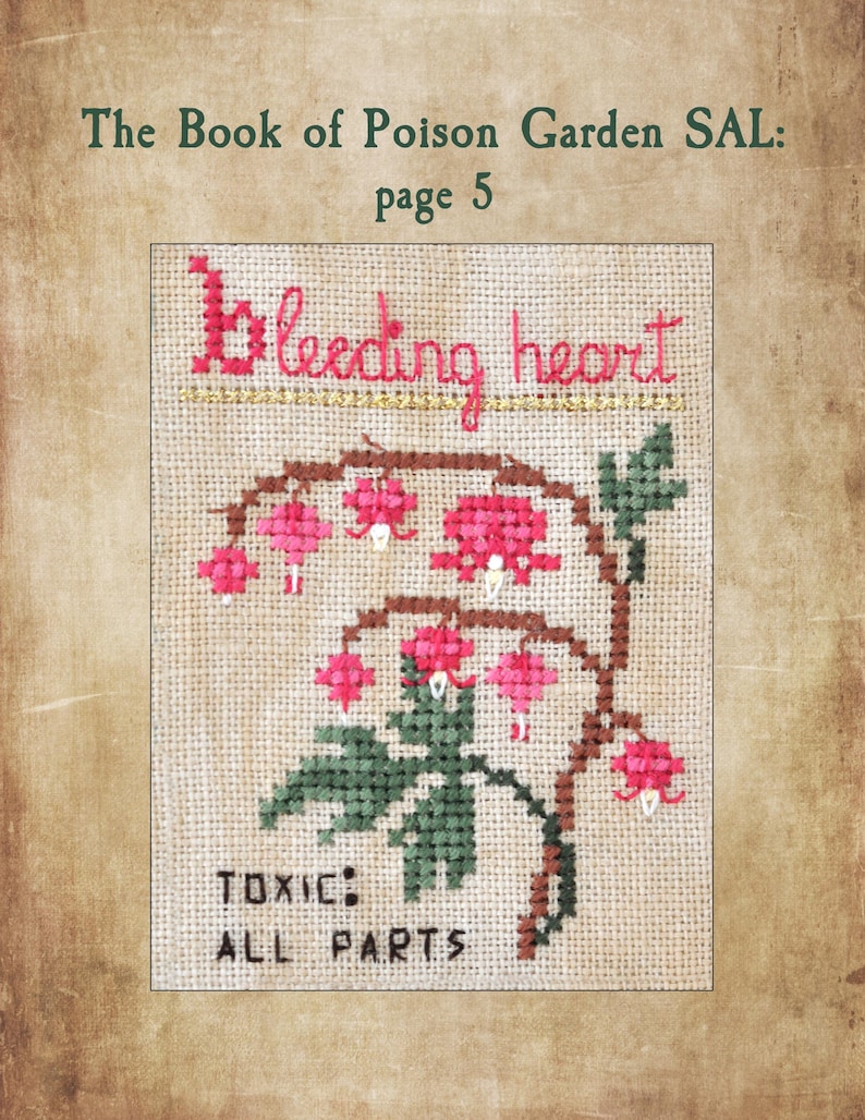 Poison Garden Book kruissteekpatroon, Halloween SAL Stich-A-Long (pdf-patroon) afbeelding 8