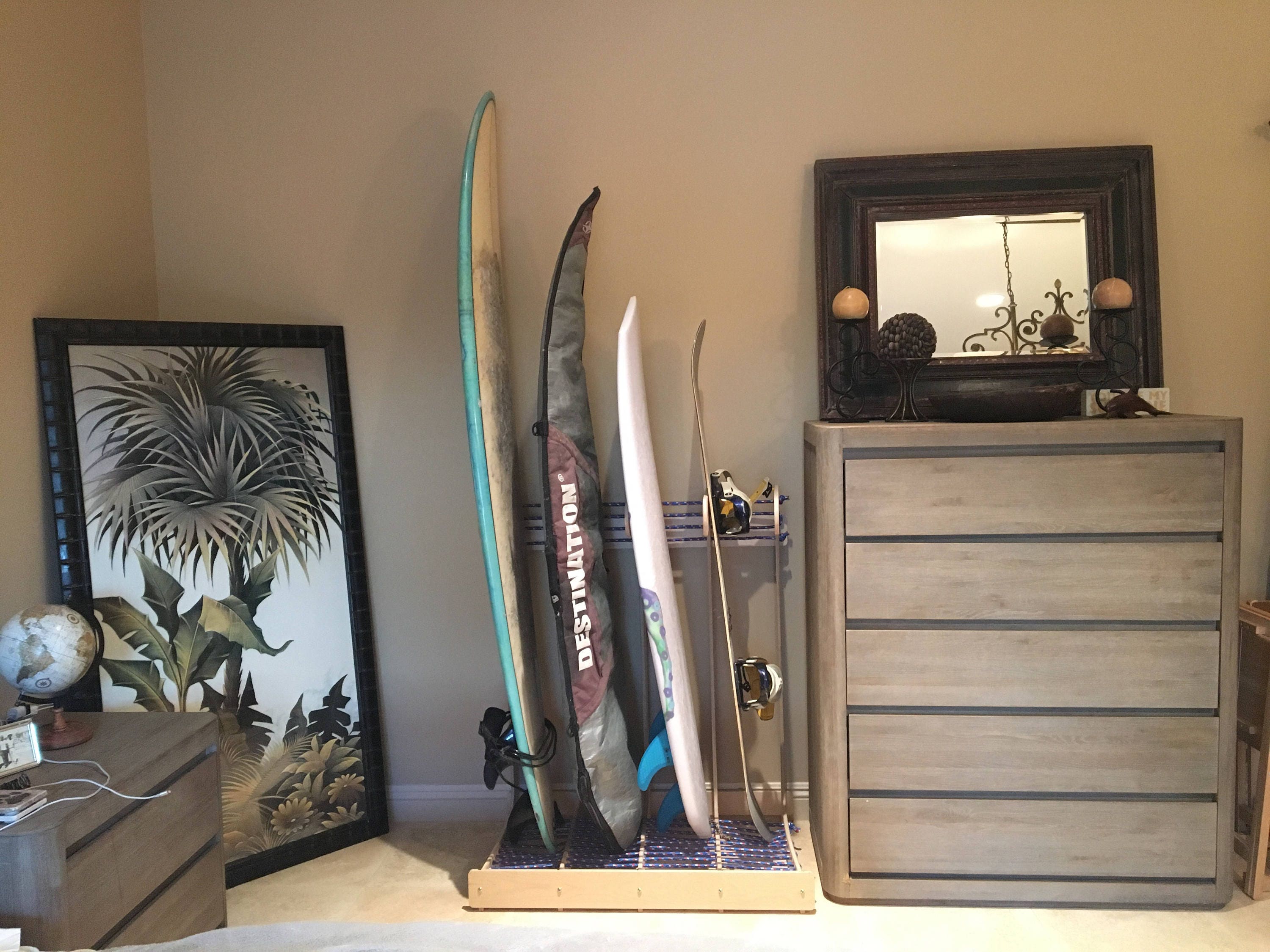 MyGift MyGift 4-Foot Vertical - Freestanding Wood Storage For 4