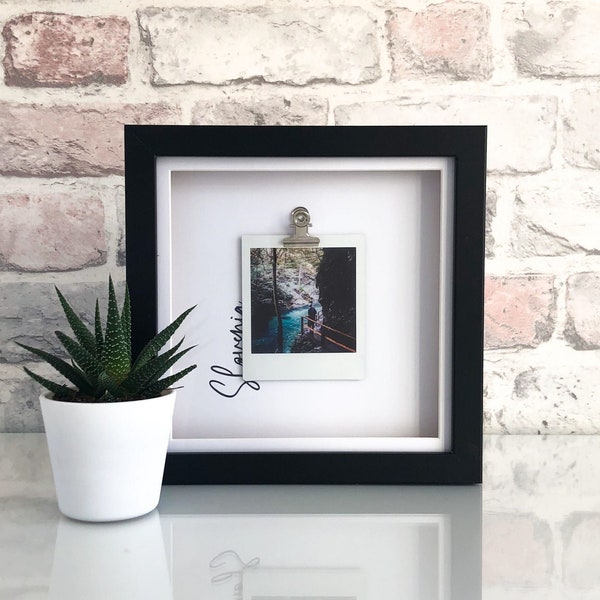 Your photo Personalised Square Instax Prints frame // Your chosen photos & text // custom clip frame
