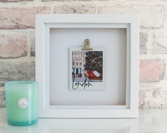 Personalised Square Prints frame // Your chosen photos & text // custom clip frame