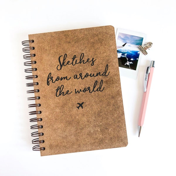 Travel Sketchbook // Personalised // Adventure Journal // Plain High Quality Multimedia Sketch Pad