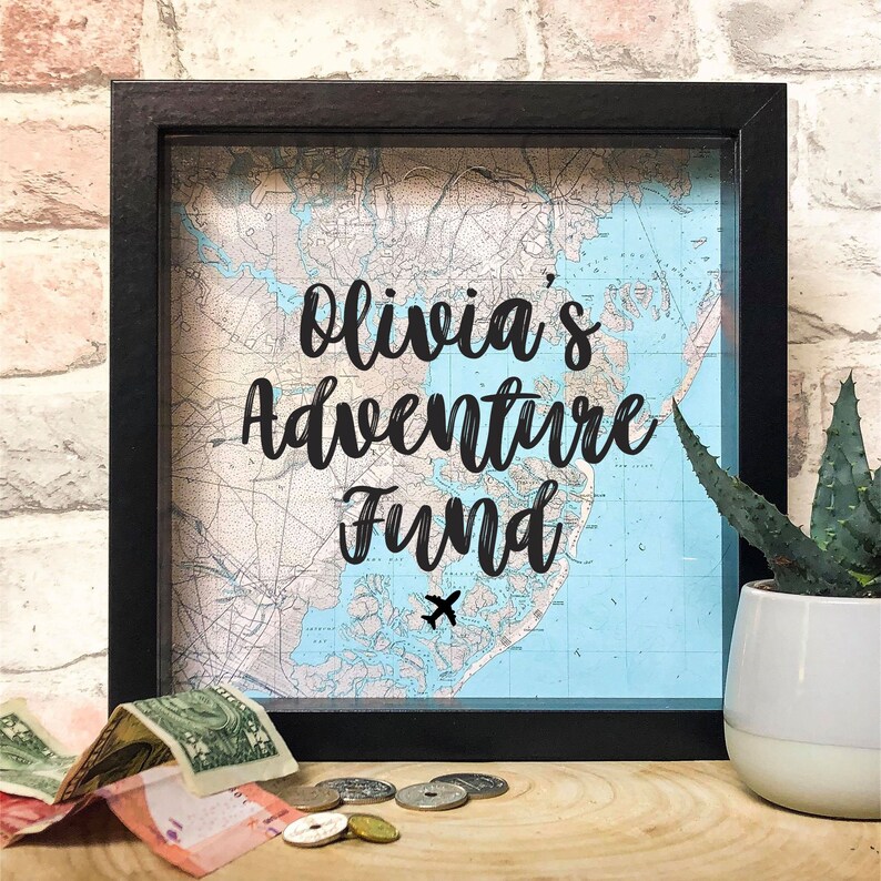 Adventure Fund Frame Personalised Custom Travel Savings image 0