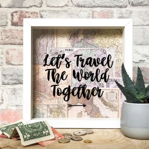 Lets Travel The World Together // Personalisiert // Sparrahmen // Travel Fund