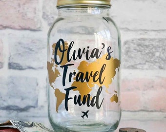 Travel Fund // Personalisierte Geld-Spardose // Adventure Fund