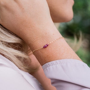 Ruby bracelet. Ruby bracelet. Red ruby bracelet. Handmade jewelry. Gemstone bracelet. Crystal bracelet. July birthstone bracelet