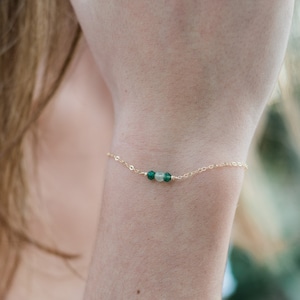 Aventurine dainty bracelets. Aventurine bracelet. Balance bracelet. Minimalist bracelet. Chakra bracelet. Delicate bracelet. Simple bracelet image 1