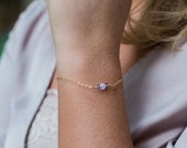 Lavender amethyst bracelet. Light purple amethyst. Handmade jewelry gift for her. Purple amethyst bracelet. February birthstone bracelet.
