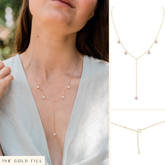 Pearl cheap y necklace