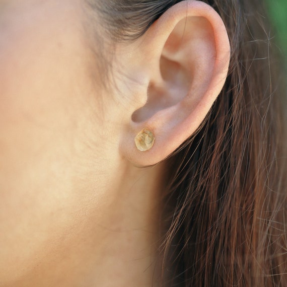 Citrine Crystal Studs Citrine Crystal Studs