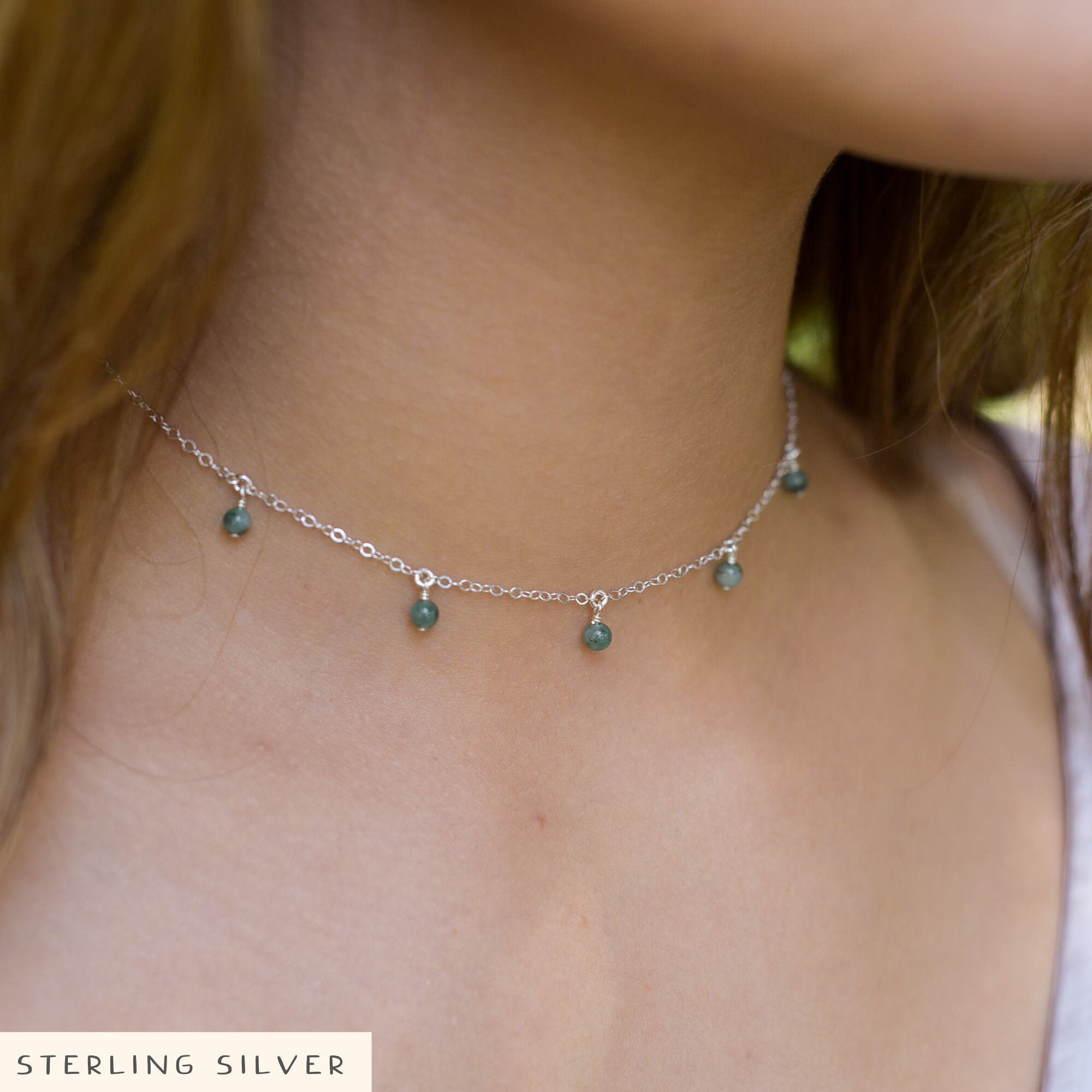 Silver Choker Chain Statement Necklace | b&g
