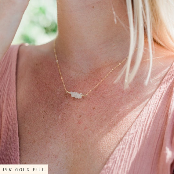 14k Gold-plated Silver Double Strand Rainbow Moonstone Curved Bar Necklace Adjustable Length 14k Gold-plated Silver Double Strand Rainbow Moonstone Curved Bar Necklace Adjustable Length