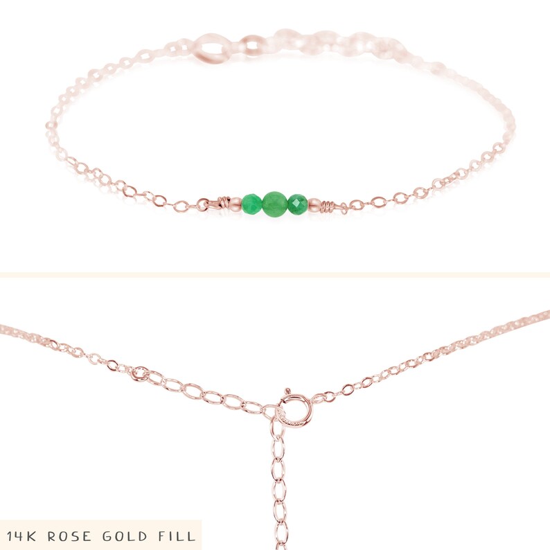 Aventurine dainty bracelets. Aventurine bracelet. Balance bracelet. Minimalist bracelet. Chakra bracelet. Delicate bracelet. Simple bracelet 14k Rose Gold Fill