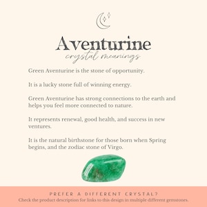 Aventurine smooth polished point crystal necklace Natural aventurine necklace Large green aventurine crystal necklace image 7