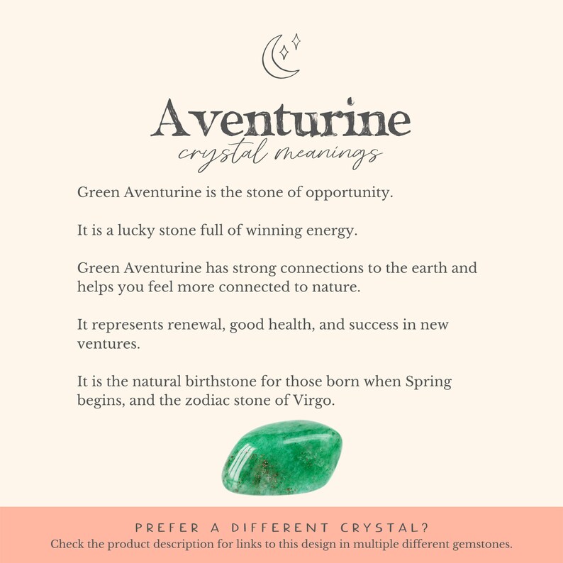 Aventurine smooth polished point crystal necklace Natural aventurine necklace Large green aventurine crystal necklace image 7