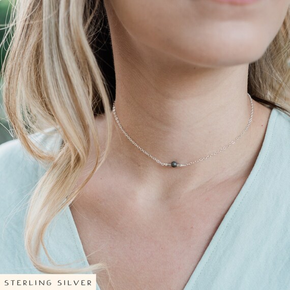 Labradorite Dainty Chain Choker 