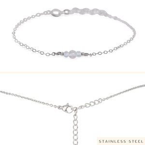 Crystal quartz chakra bracelet. Crystal quartz bracelet. Delicate bracelet. Minimalist bracelets. April birthstone bracelet. Simple bracelet image 5