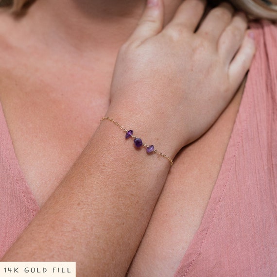 Lavender Amethyst beaded bracelet 8mm, Light Purple bracelet for women –  Crystal boutique