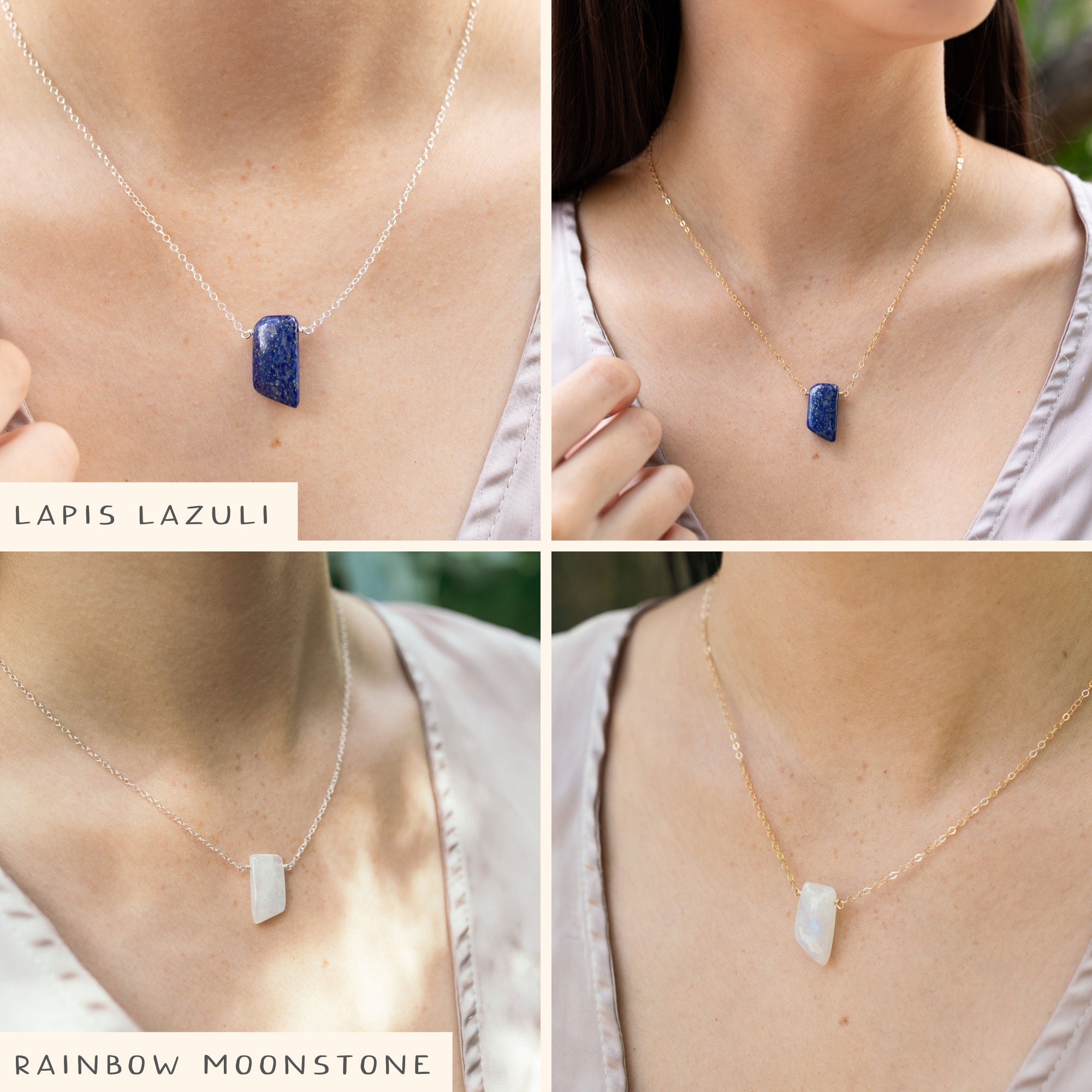 Gemstone Slab Necklace main image 1