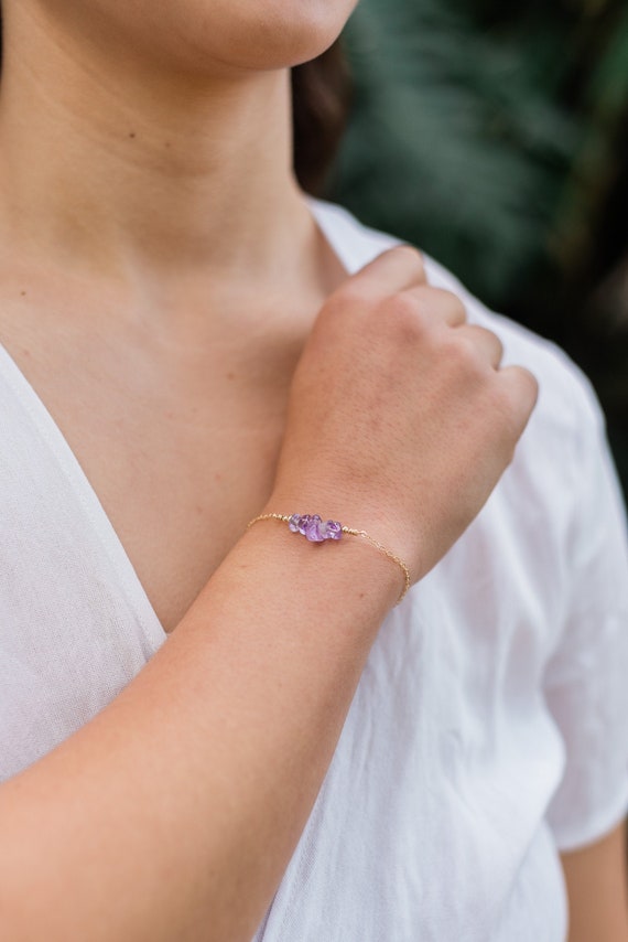 Alba Bijoux Brass & Amethyst Bracelet main image 0
