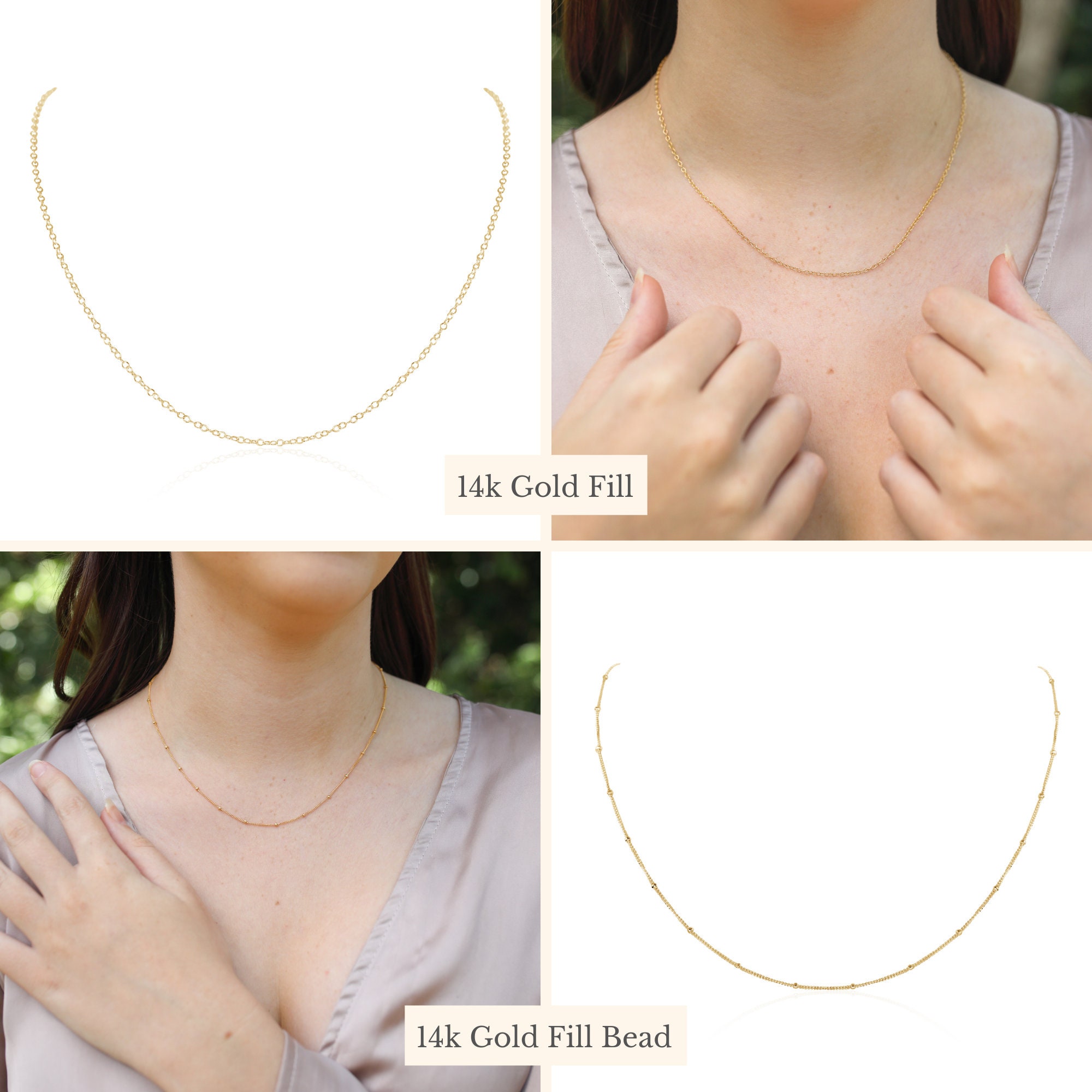 Simple Chain Necklace - Finished Chain Necklace Only - Bronze, Sterling ...