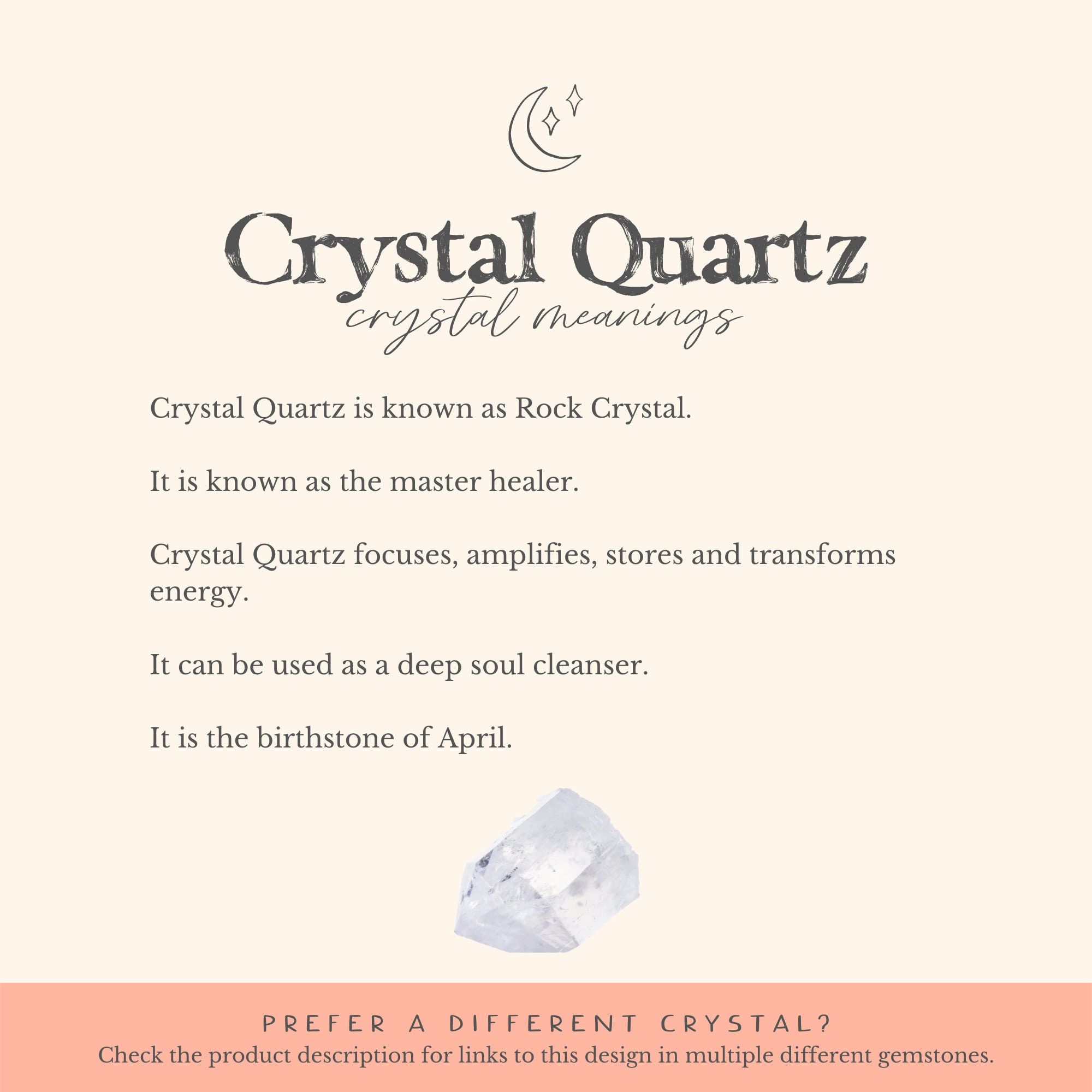 Clear quartz stud earrings  April birthstone alternative – Summer Gems