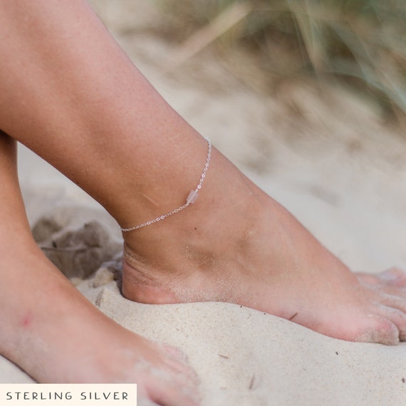 Footprint Charm with Clear Crystal Sterling Silver Footprint Charm with Clear Crystal Sterling Silver