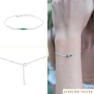 Aventurine dainty bracelets. Aventurine bracelet. Balance bracelet. Minimalist bracelet. Chakra bracelet. Delicate bracelet. Simple bracelet Sterling Silver