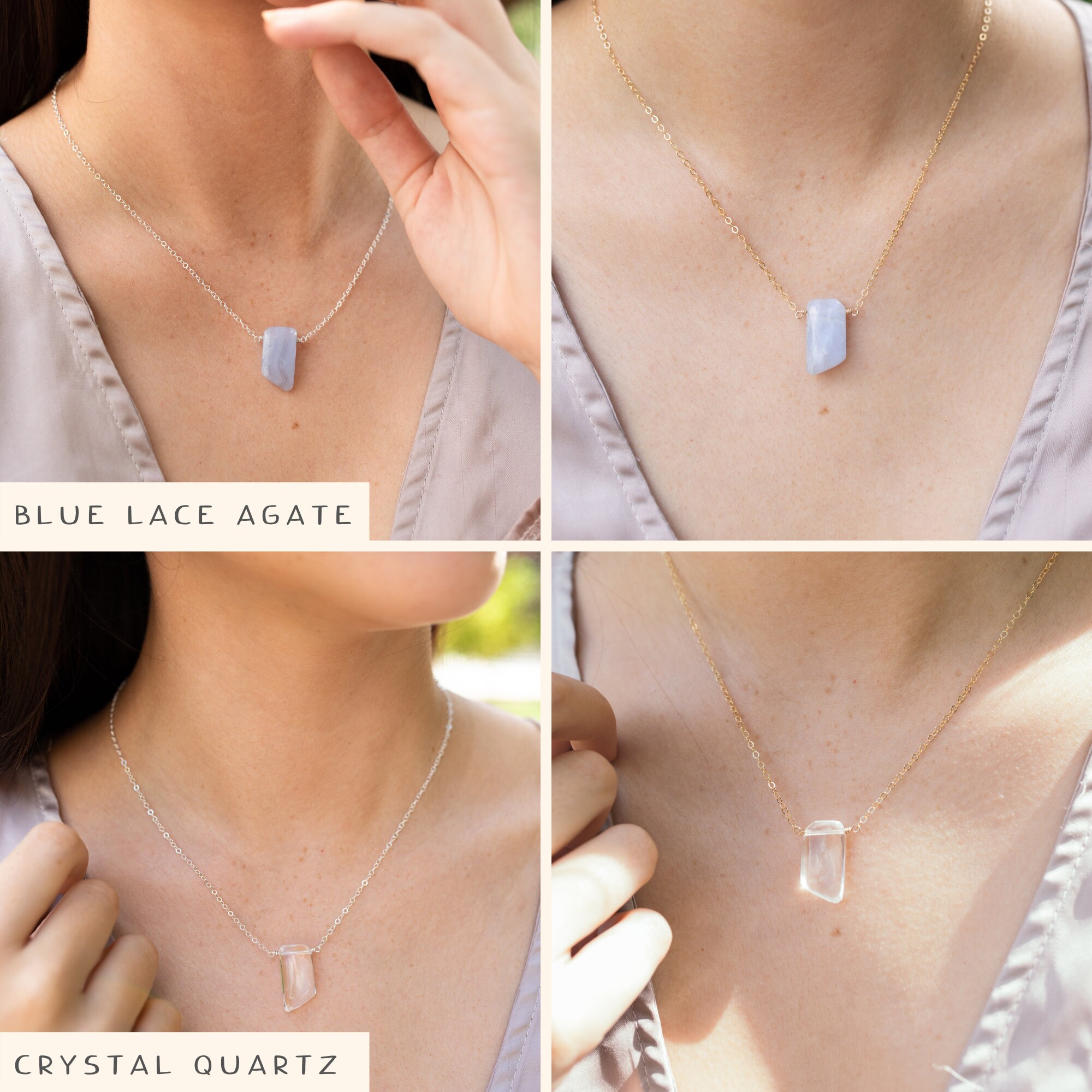 Gemstone Slab Necklace