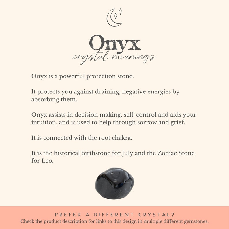 Onyx Necklace Tiny Black Onyx Necklace Small Black Onyx Teardrop Necklace Genuine Black Onyx Necklace July Birthstone Necklace image 7