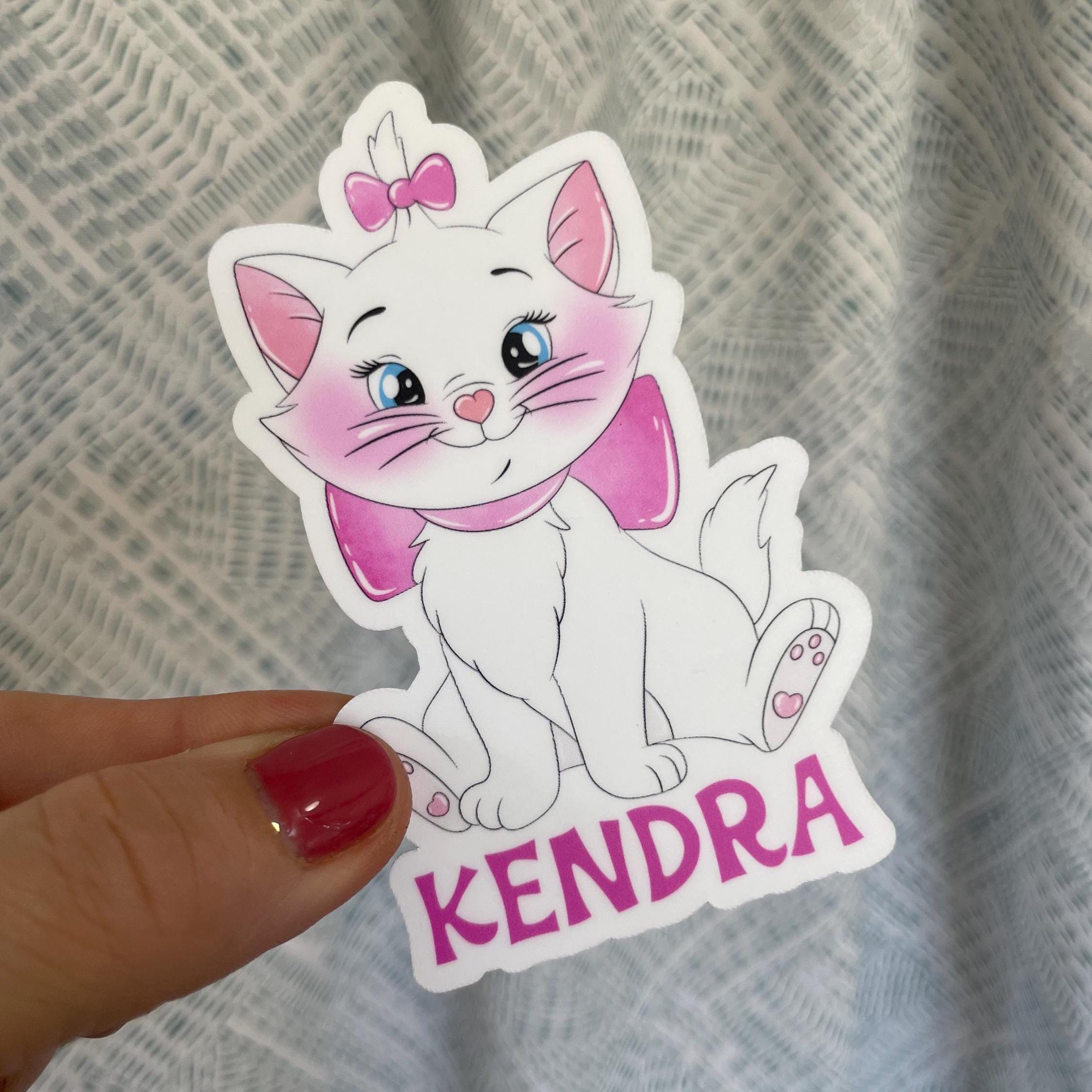 Personalized Marie Sticker: Disney's Aristocats, Water-resistant