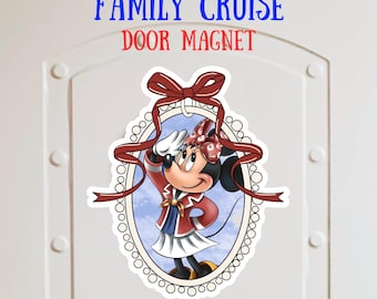 CRUISE Door Magnet | MINNIE | Disney Cruise Door Magnet | Mickey Minnie and Friends | Door Decoration | Christmas | Family Vacation
