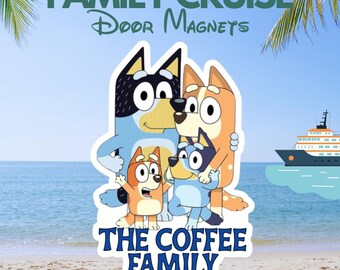 NEW!! CRUISE DOOR Magnet | Bluey Door Decoration, Refrigerator Magnet, Family Cruise