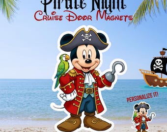 PIRATE NIGHT Cruise Door Magnet | Mickey | Mouse | DCL