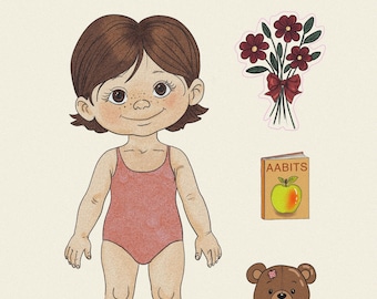 DIY Paper Doll – Matilda Dress Up Set – Printable Toy for Kids