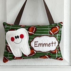 Oreiller personnalisé fée des dents pour garçon, football, ,