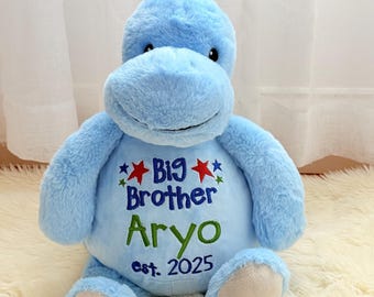 Personalized Big Brother Stuffed Animal - Sibling gift - Embroidered Stuffed Animal - Personalized Plush - Big Brother Gift - New baby
