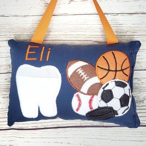 Almohada de hadas dental personalizada, almohada de dientes deportivos, almohada de hadas de dientes para niños, almohada de dientes para niñas, tabla de dientes incluida!