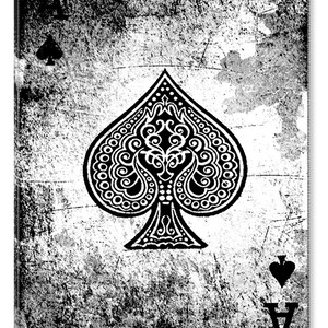 Lucky Poker Ace of Spades Canvas Wall Art 5 Stars Gift - Etsy