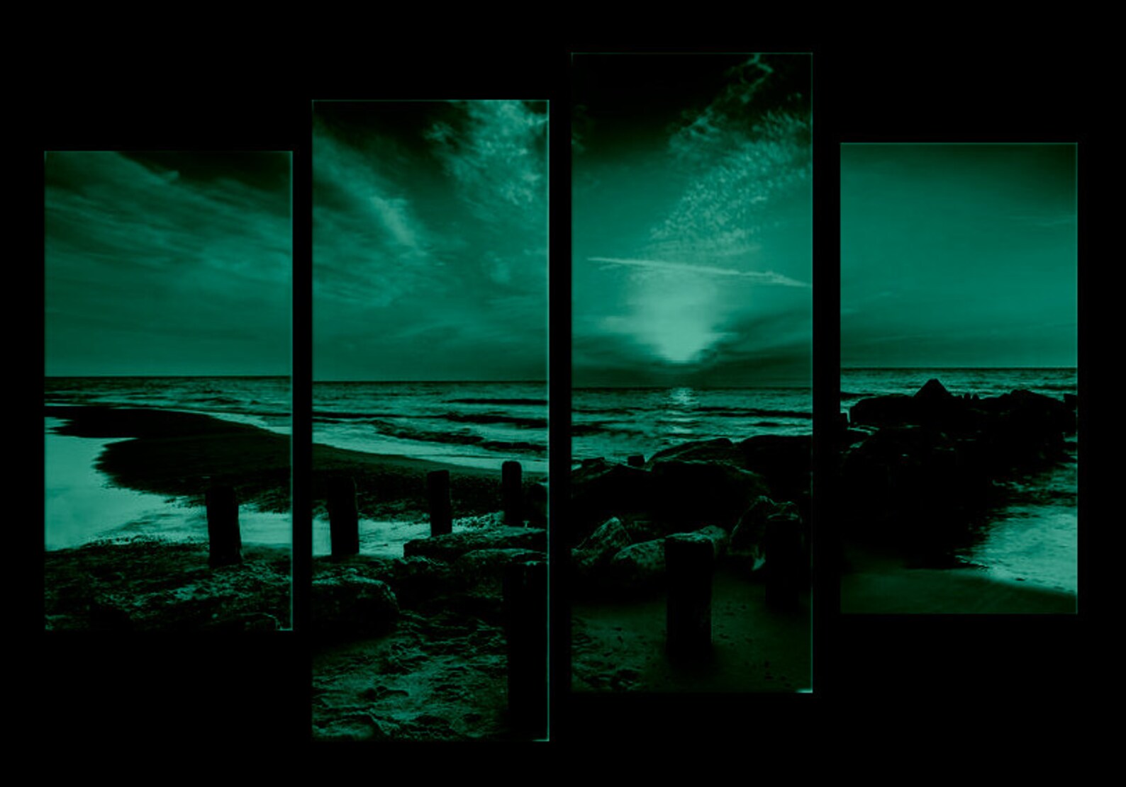 Glass Wall Art Acrylic Decor Set Escape in the Sunset 5 Etsy