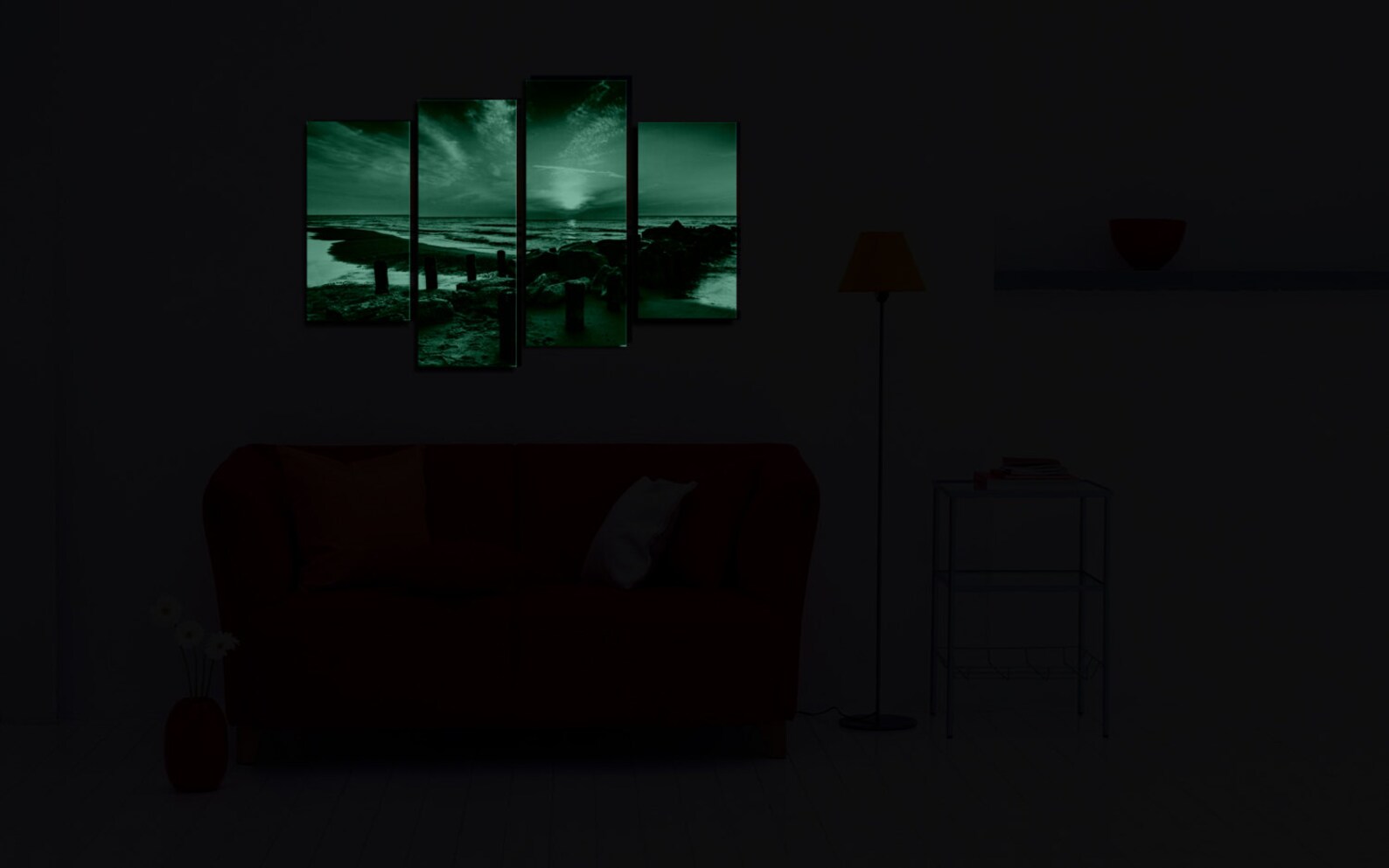 Glass Wall Art Acrylic Decor Set Escape in the Sunset 5 Etsy