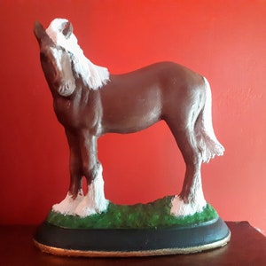 Antique Cast Iron Horse Door Stop  Statue  / Ornament