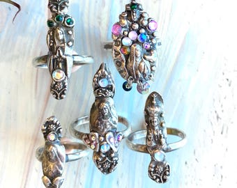 Dainty Sacred Rings Jesus Mother Mary Infant of Prague Religious Jewelry