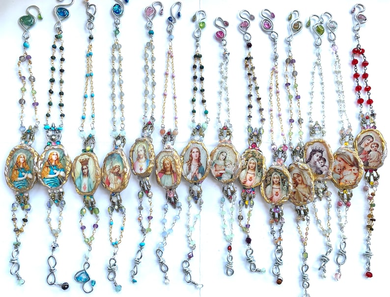 Sacred Bracelets Mother Mary Jesus Archangel Michael Easter Mary Magdalene Spiritual Religious Angelic Bracelet Mothers Day Gift image 4