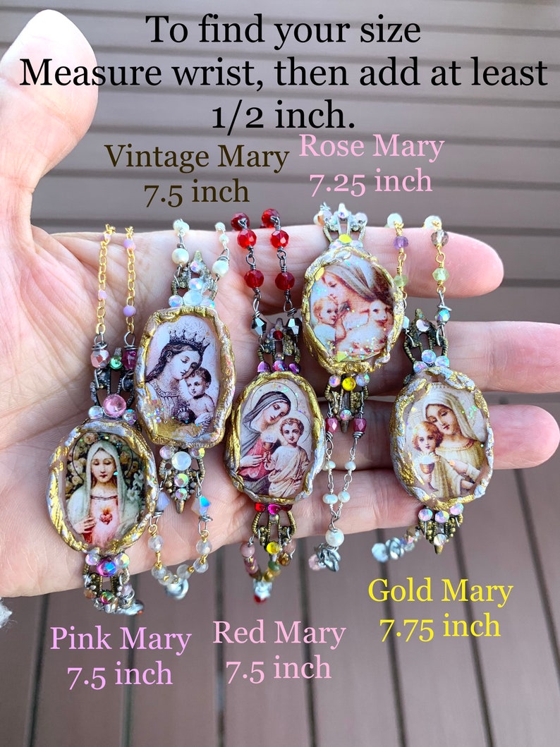 Sacred Bracelets Mother Mary Jesus Archangel Michael Easter Mary Magdalene Spiritual Religious Angelic Bracelet Mothers Day Gift image 7