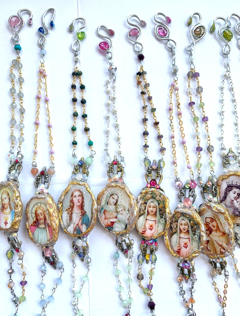 Sacred Bracelets Mother Mary Jesus Archangel Michael Easter Mary Magdalene Spiritual Religious Angelic Bracelet Mothers Day Gift image 10