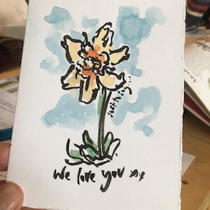 Tarjetas de regalo personalizadas pintadas para enviar directamente, cada una una obra de arte original.