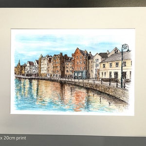 Wee Blue Coo Grußkarte „Leith Shore Edinburgh“ – 17,5 X 12,5 Cm, Hochwertiger Druck Auf 280g/m² Karton, Mit Braunem Umschlag