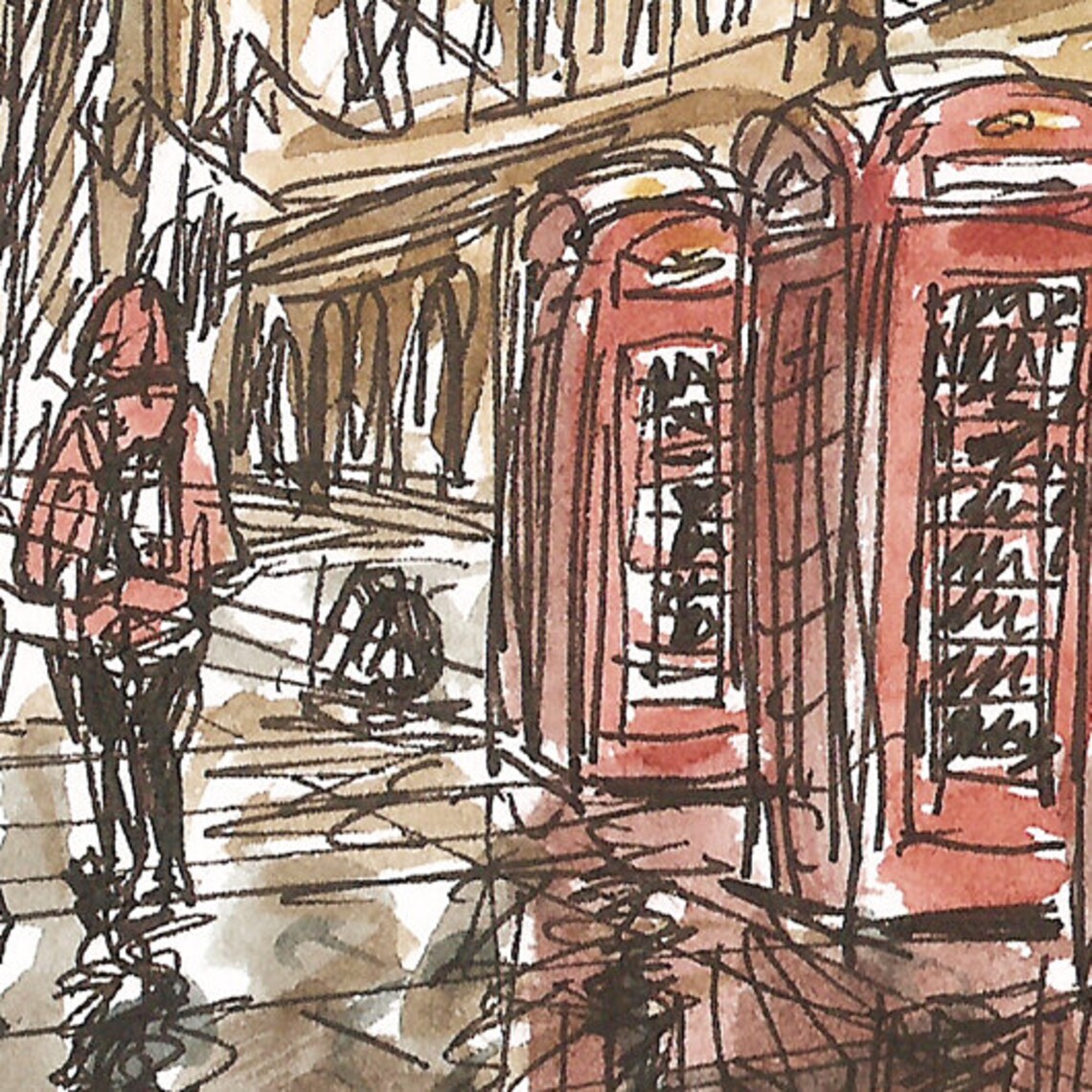 Three Red Boxes Royal Mile Edinburgh Etsy UK